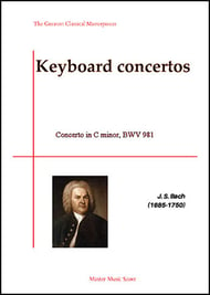 Concerto in C minor, BWV 981 piano sheet music cover Thumbnail